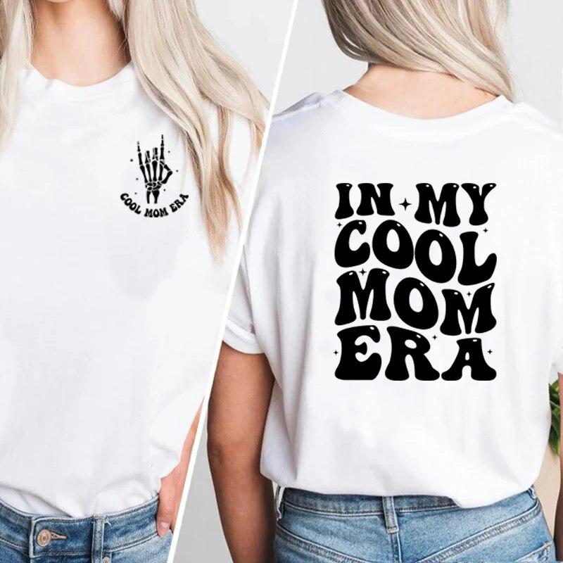 Футболка In My Cool Mom Era, футболка с надписью «Mama Mothers Day», женские хлопковые повседневные футболки с короткими рукавами, летняя уличная одежда, унисекс большого размера