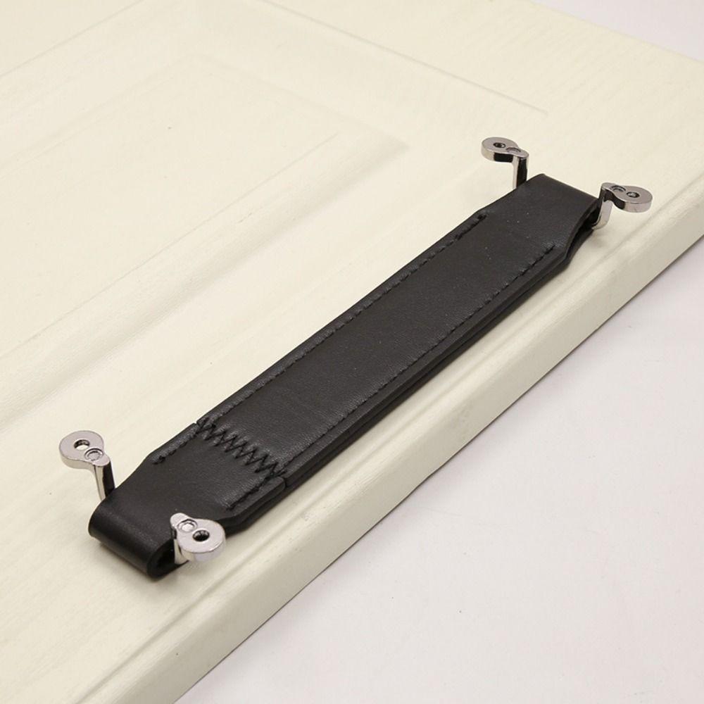 Soft Stool Pull Handle PU Cabinet Pulls Classic Leather Handle Drawer
