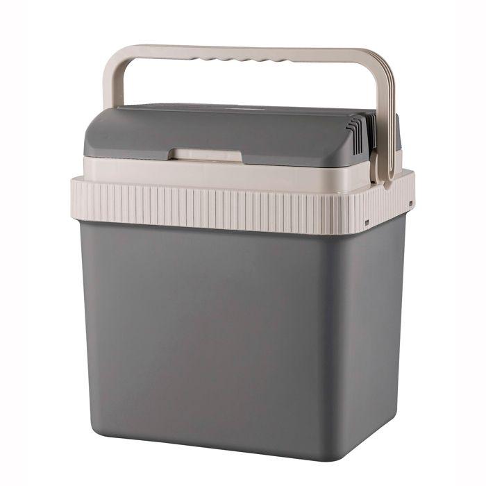 Glacière Électrique portable 21 Litres, 12V / 220 - 240V Voiture et Camping Briebe CF1151 50W Gris 00980