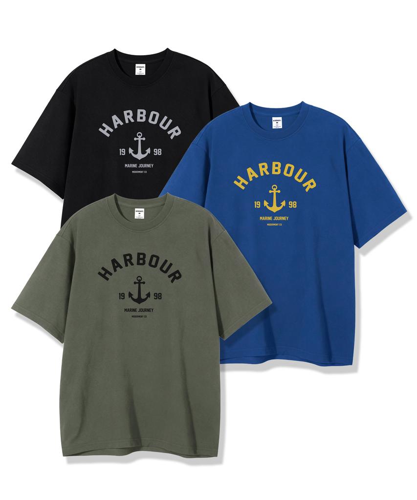 MODERMENT Normal Oversized Harbor Short Sleeve T-Shirt [Blue]