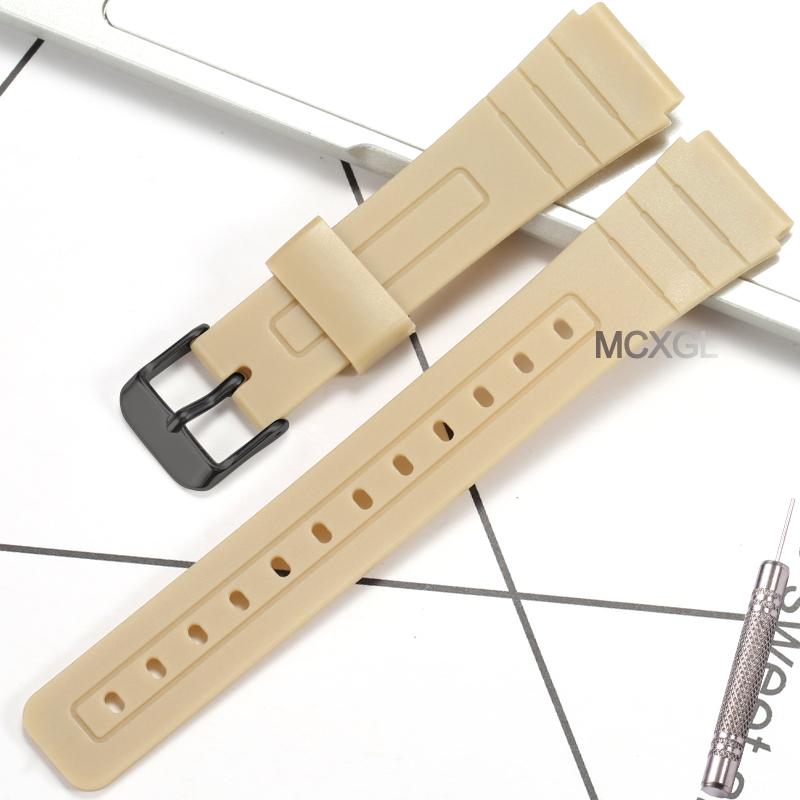 Смоляные Аксессуары для Часов Подходят для Casio F-91W F-84 F-94 F-105 Мужской Сменный Ремешок Водонепроницаемый Ремешок для Часов Резиновый Ремешок