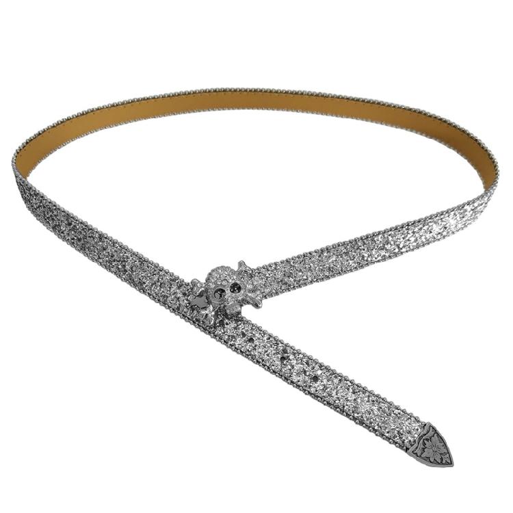 Гранж Поясная цепь с шипами Потрясающие стразы Пояс-ремень унисекс