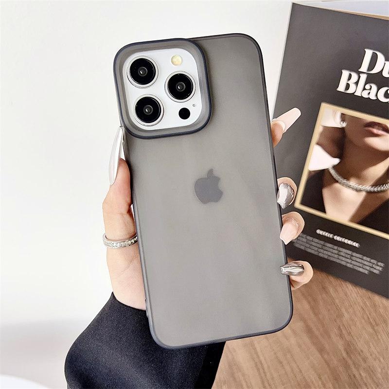 Простой прозрачный матовый чехол для iPhone 16 Pro Max 15 16 Plus 14 13 12 Pro 11 XR XS Универсальный мягкий силиконовый защитный чехол от падений