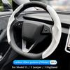 For Tesla ModelYL/3Y Highland Juniper Steering Wheel Cover Suede Sport Steering Wheel Cover All Season Universal Car Accessories
