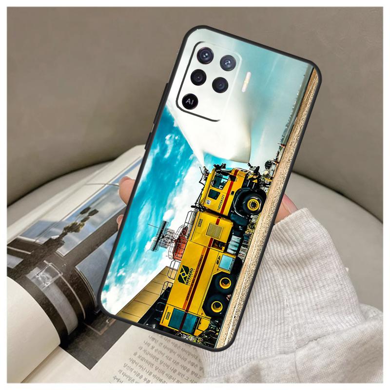 Fire Truck Case For Oppo A74 A94 A54 A18 A38 A58 A78 A98 A80 A60 A40 A96 A76 A16 A15 A17 A57 A77 A5 Pro