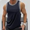 Men Solid Sleeveless Round Neck Sport Fitness T-shirt Outdoors Training Tank Top Tees Men's Daily Gym Sports Undershirt