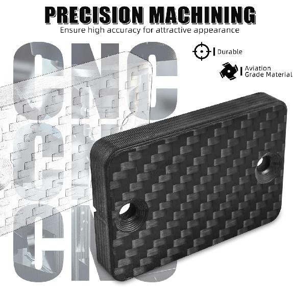 NICECNC Carbon Fiber Front Brake Reservoir Cover Compatible with Yamaha Raptor 700 2013-2026, Compatible with Honda TRX400X 2009-2014,See Fitments,