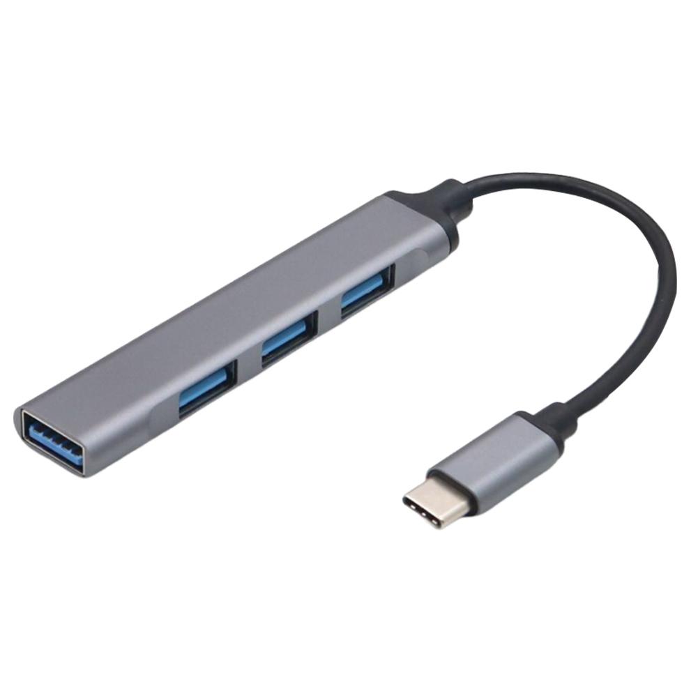 4-Port USB 3.0 Hub Adapter 5Gbps USB Data Hub USB C To USB Hub Multiple USB 3.0 Hub USB Port Expander for Laptop and PC