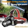 Smart Induction White Light LED Headlight Zoom USB Charging Sensor LED Headlamp Outdoor Multi-Function Head Torch Lantern Lamps