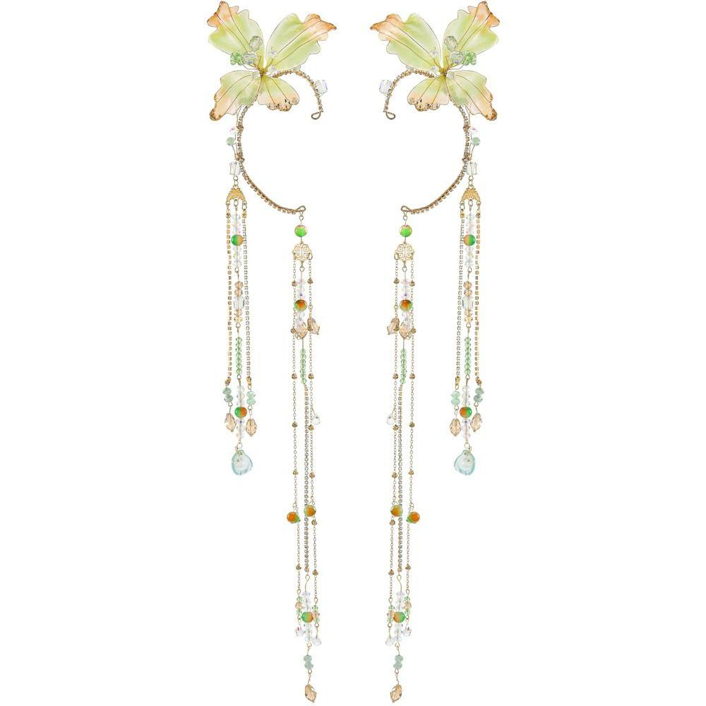 Каффы для ушей в виде эльфа с белым цветком, золотые манжеты для ушей в виде русалки для Хэллоуина, Рождества, свадьбы, вечеринки