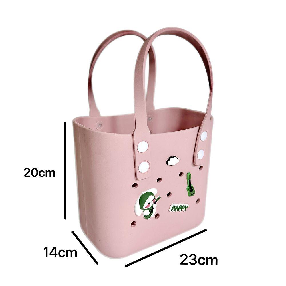 Durable Rubber Beach Bag Mini DIY Hole Crossbody Bag Waterproof Handbag Women