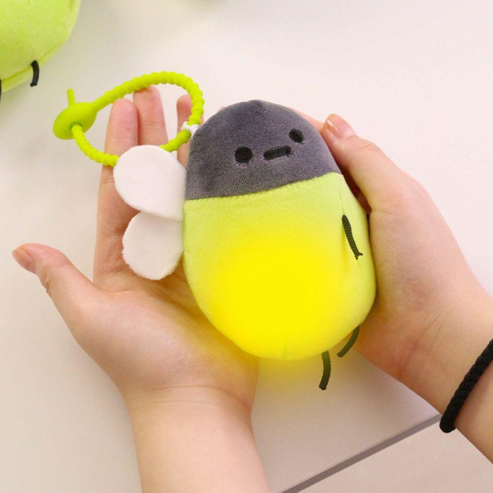 Firefly Firefly Plush Doll Keychain Plush Light-emitting Firefly Plush Keyring Female Lady Girl