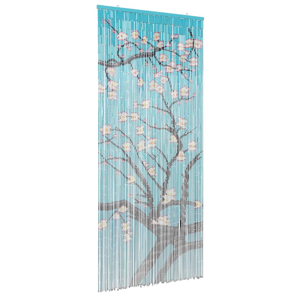 Multi Colored Insect Door Curtain 200 x 90 cm Bamboo