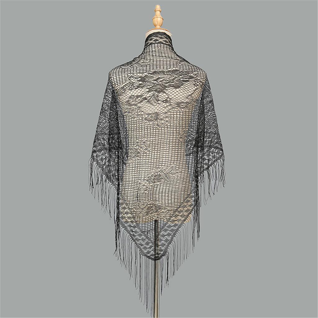 Lightweight Scarf for Women Office Daily Travel & Evening Event Shawl Elegant Hollowed Out Embroidery Headscarf Shawl