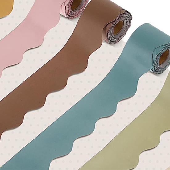 6 рулонов, красочные рамки для доски объявлений в классе, яркий цвет, широко используемая доска объявлений, украшение для доски, офисный декор