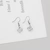 Korean Zircon Square Earrings: Fashionable, Fresh, Three-Dimensional Diamond-Inlaid Short Drop Studs