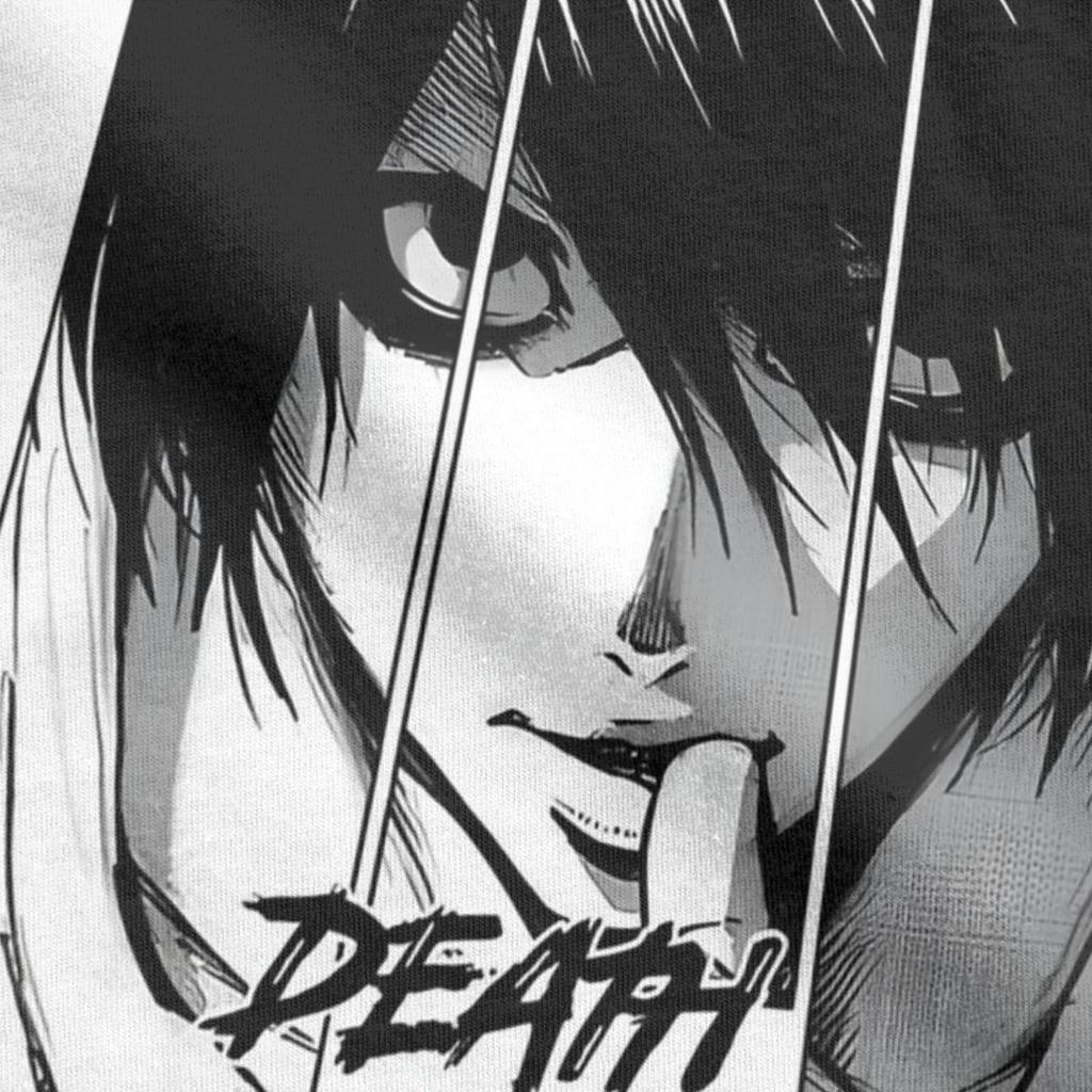 Футболка Deaths Notes L Lawliet для мужчин, забавная футболка с коротким рукавом и круглым воротом, классическая хлопковая одежда