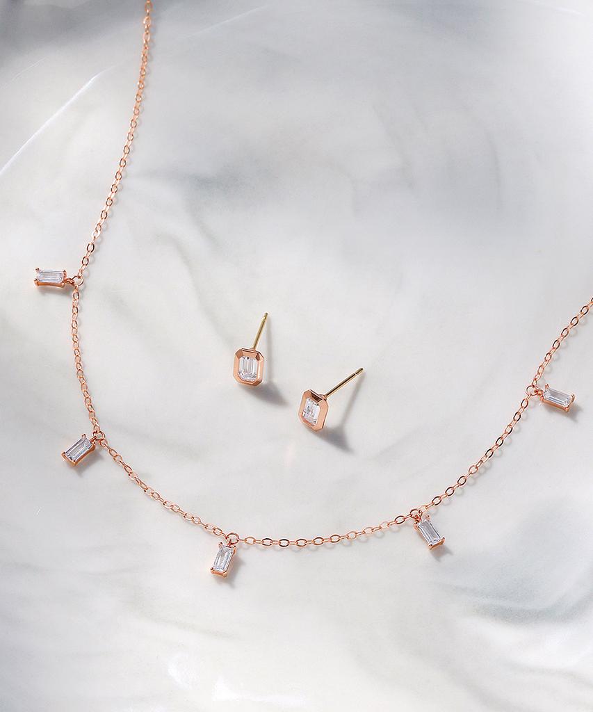 Серьги Mcel 14K с камнями Багет Bonita