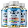 Calcium Complex Capsules; formulated with Vitamin D3 and K2; promotes calcium absorption; supports joint health; suitable for adults.