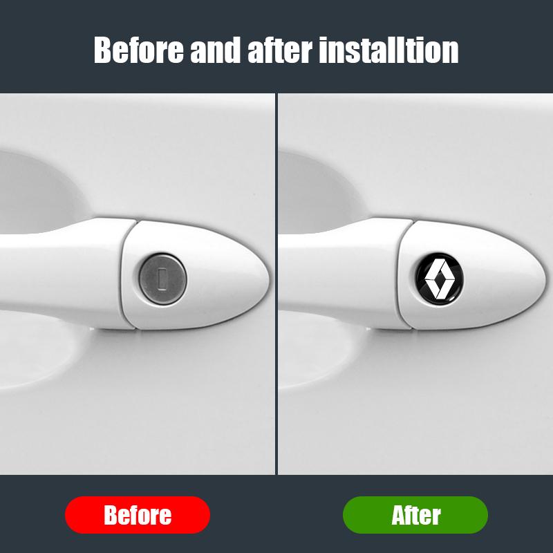 Наклейки на замочную скважину автомобильного замка Защита дверного замка Автомобильные 3D-наклейки для Renault Dacia Grand Scenic 4 XMOD Megane Clio 4 Laguna 2 3 Coupe