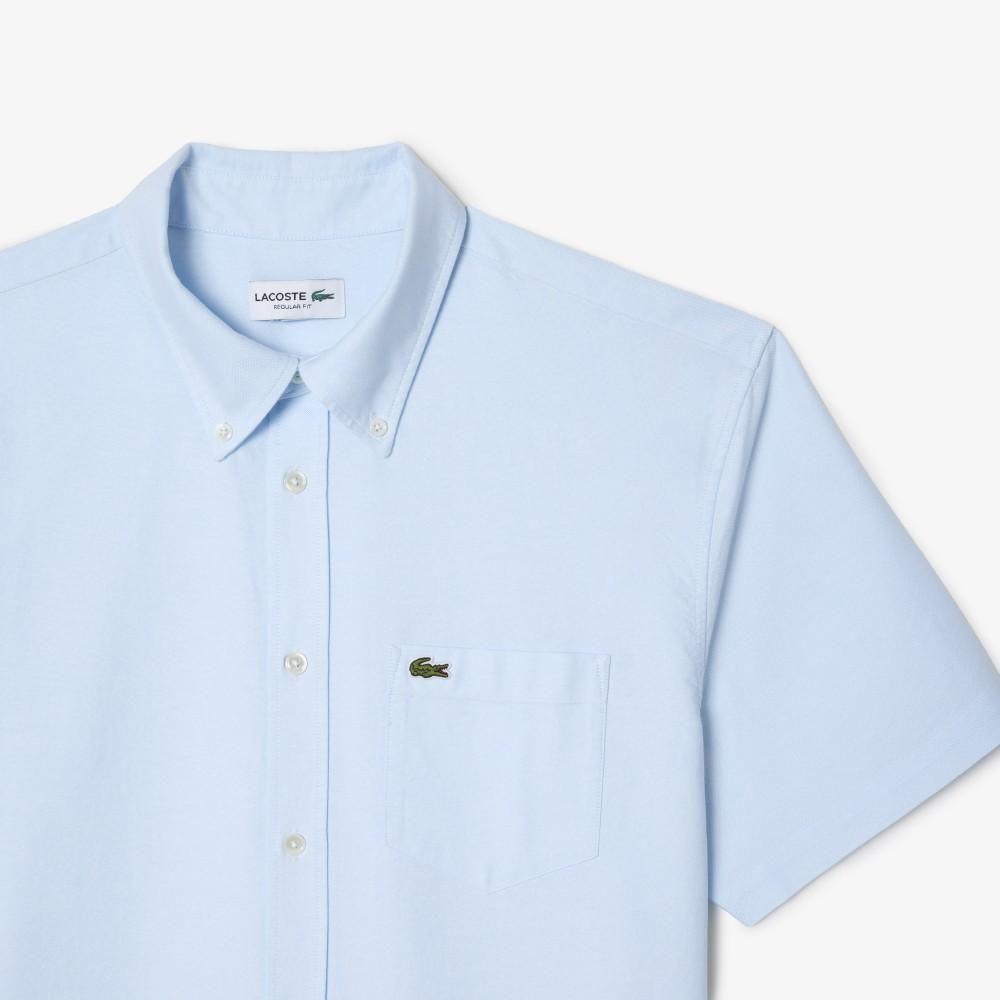 Lacoste Мужская рубашка Оксфорд с коротким рукавом CH1917-56GF6Z