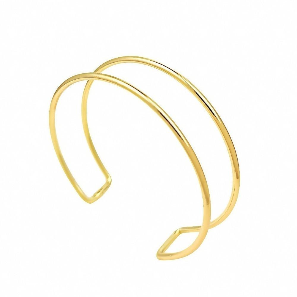 Gold Color Upper Opening Bracelet Vintage Style Geometric Bangles New Circular Bangles Party