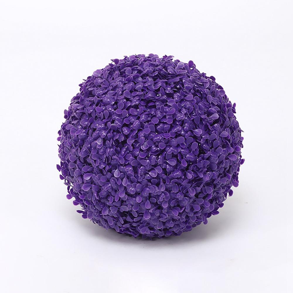 Multi-Size Artificial Green Grass Ball Green Purple Greenery Plants Ball Indoor Outdoor