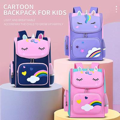 Новый школьный рюкзак для учеников начальной школы 6-12 лет, рюкзак для мальчиков и девочек 1-6 классов с изображением милого единорога
