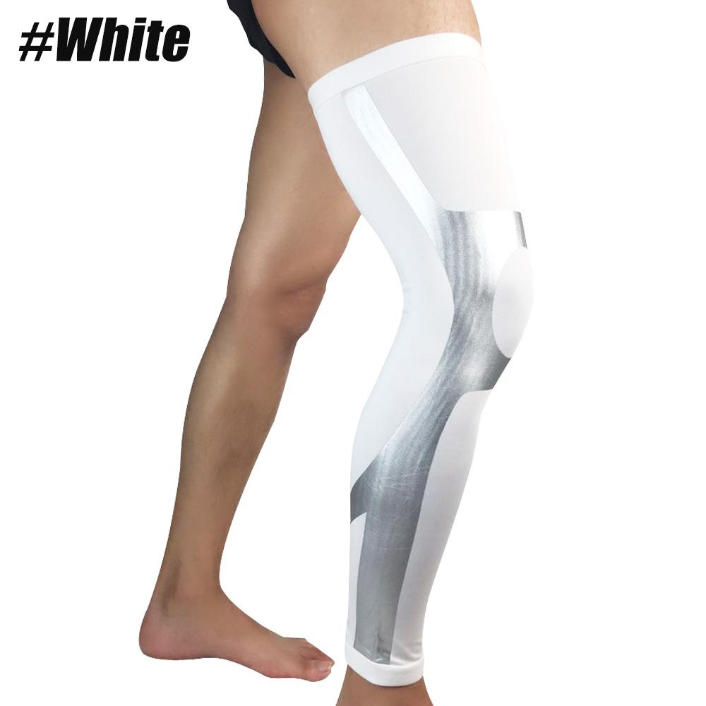 1Pcs Full Leg Compression Sleeve Knee Pads Cycling Leg Warmers Long Leg Sleeves Cycling Bicycle MTB Riding Legwarmers Men Women