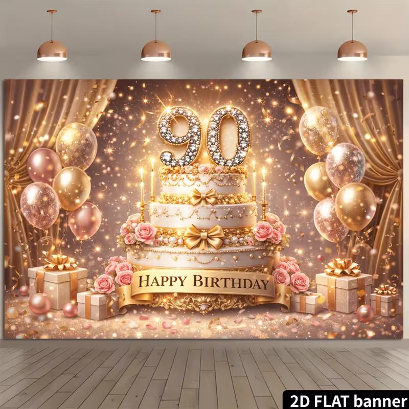Двумерный фон для 50-летия, золотая бриллиантовая цифра 50 с короной, баннер для фотобудки на вечеринку