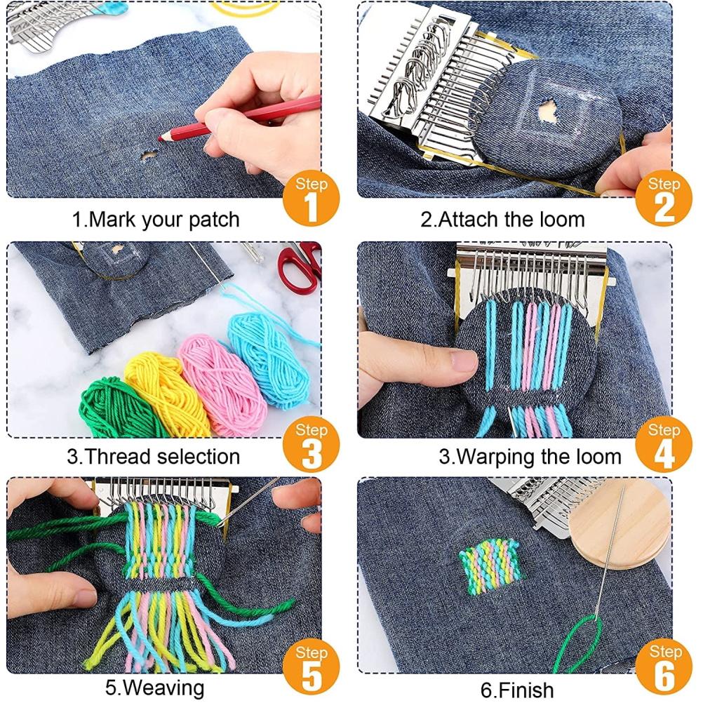 Прядильный станок Маленький ткацкий станок Набор Деревянный инструмент для ткачества Сделай сам Красивое ткачество на одежде носках
