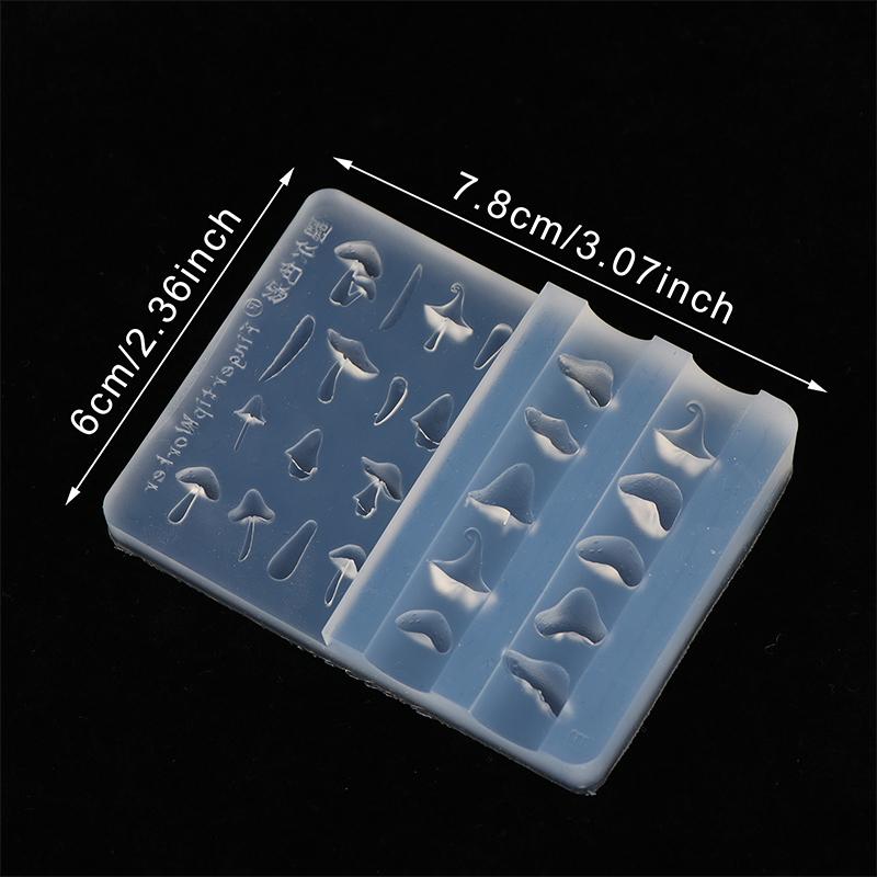 Силиконовая форма для штамповки дизайна ногтей в виде гриба, форма для маникюра для профессиональных мастеров маникюра и энтузиастов, инструмент для ювелирных изделий