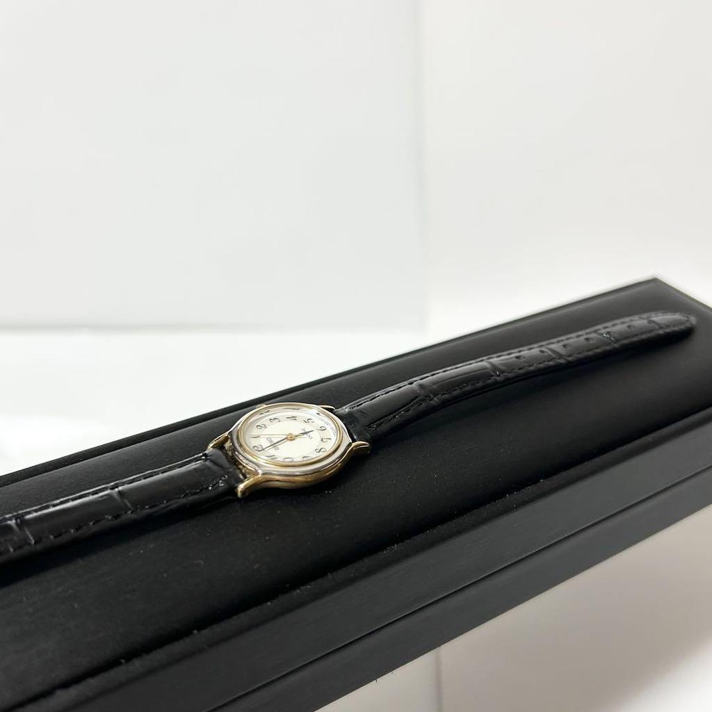 [Б/У] Наручные часы SEIKO QZ Exceline с белым циферблатом, работоспособность подтверждена