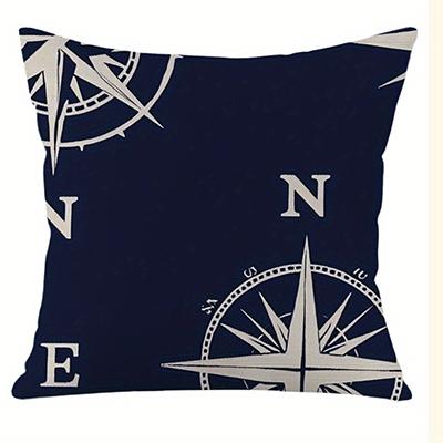 Vintage Nautical Compass Pillowcasesuitable For Sofa Car Bedroom Decorative Cushion Cover Pillow Cover