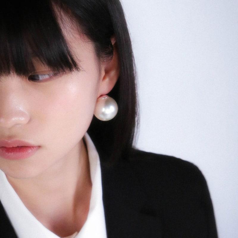 Baked Alaska 25mm Faux Pearl Earrings