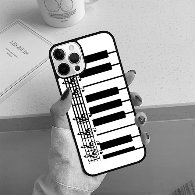 Клавиши пианино Винтажные ноты Чехол для телефона Для iPhone 17 Air 14 15 16 13 12 Чехол Для Apple Pro Max 6S Plus