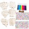 Wooden Ice Cream Graffiti Kit Hanging Decor Ice Cream Pendant DIY Graffiti Set  Party Photo Props