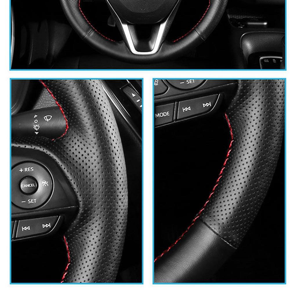 Car Steering Wheel Cover For VW Old Golf 5 (V) MK5 Polo Jetta Tiguan Sagitar Touran Leather Braid Customized Original DIY
