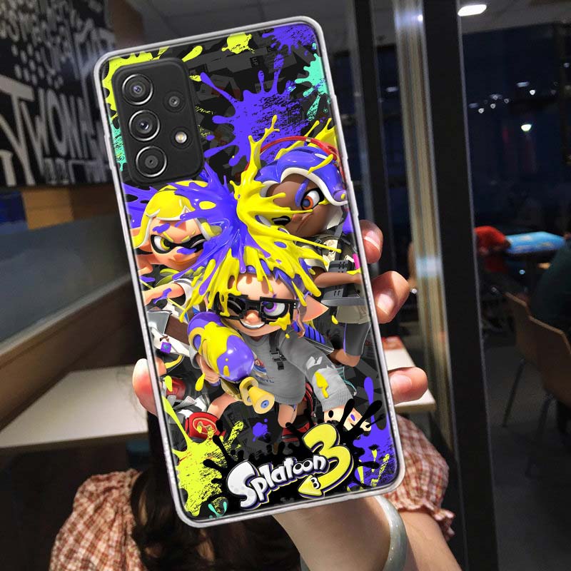 Игровой чехол для телефона S-Splatoons для Samsung A54 A57 A37 A17 A14 A15 A12 A24 A34 A55 A35 A25 A52S A07 A05S A04S A22 A32 A72 Galaxy Нет