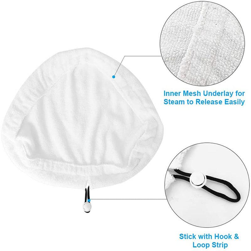 3PCS Microfibre Cloth Cleaning Pad with Rope For Steam Floor Mop Super Absorbent Washable Reusable Steamer Cleaner Accessories