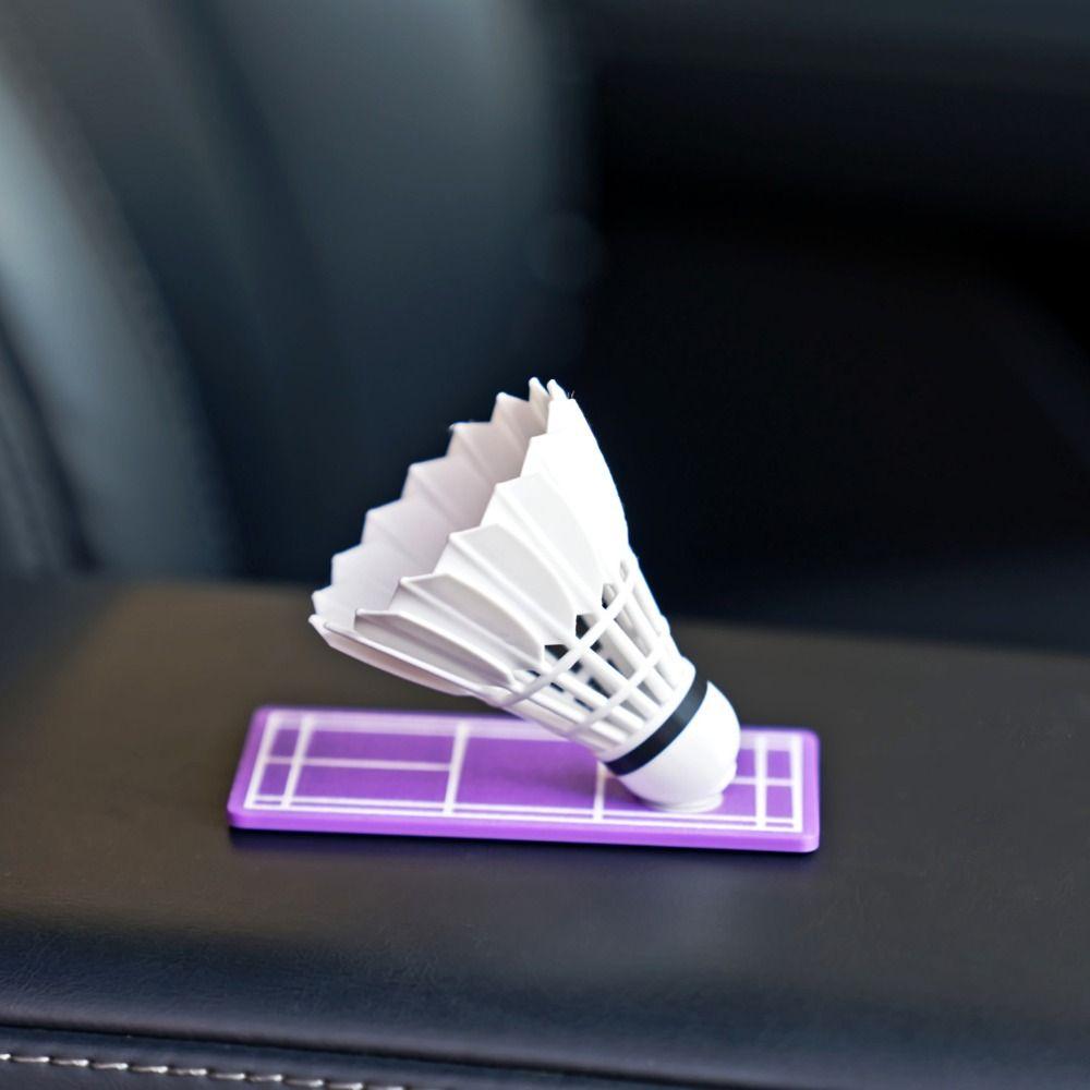 Sports Interior Rotating Badminton Ornament 360 Rotating Shuttlecock Dashboard Decor  For Vehicles