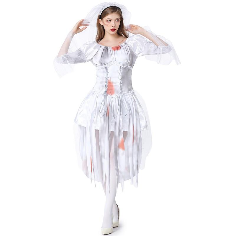 Halloween Kids Costume Gray Vampire Zombie Outfit Boys Long Sleeve Cosplay Party Dress-Up