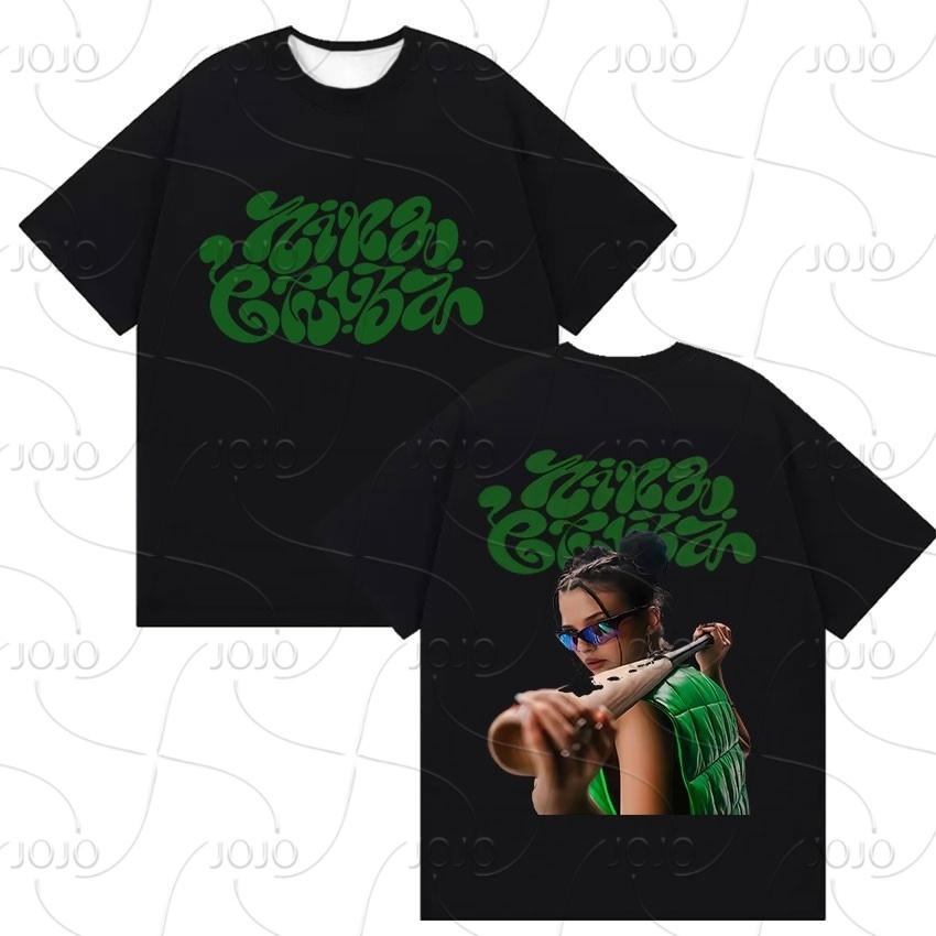 Тур Нины Чубы по альбому 2025 Принтованная футболка Мужская Женская Хип-хоп одежда Футболки с коротким рукавом Ретро мода Футболка оверсайз