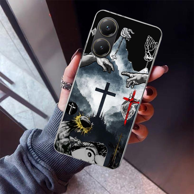 Son Of God Jesus Cross Holy Light Phone Case For Xiaomi Poco X7 X6 X5 Pro F7 Ultra Redmi 15C 15 13 13C 12 12C 10 10A 10C 9 9A 9C
