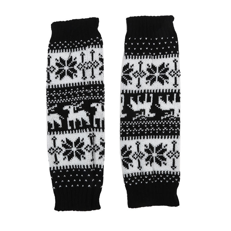 Рождественские носки для ботинок, женские зимние гетры, эластичные, до щиколотки, с напуском, терможенские вязаные гетры со снежинками