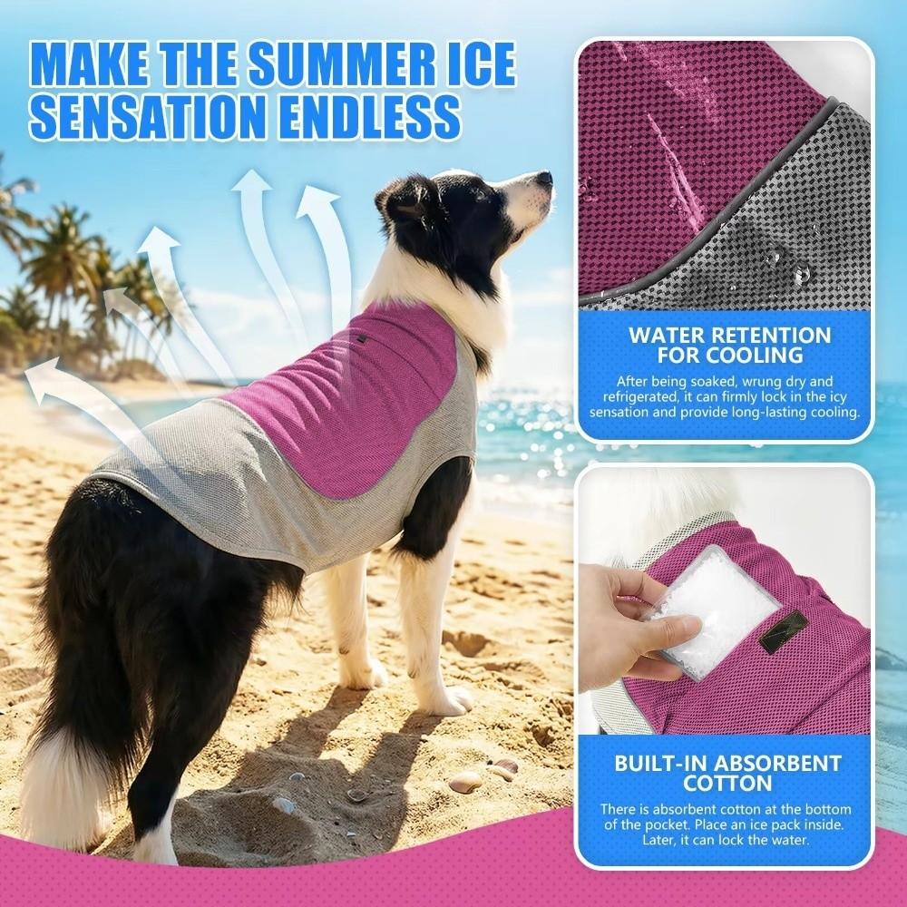 Sun Protection Pet Cooling Shirt Ice-Silk Pet Cool Clothes Pet Apparel Dog Cool Coat Beach Travel