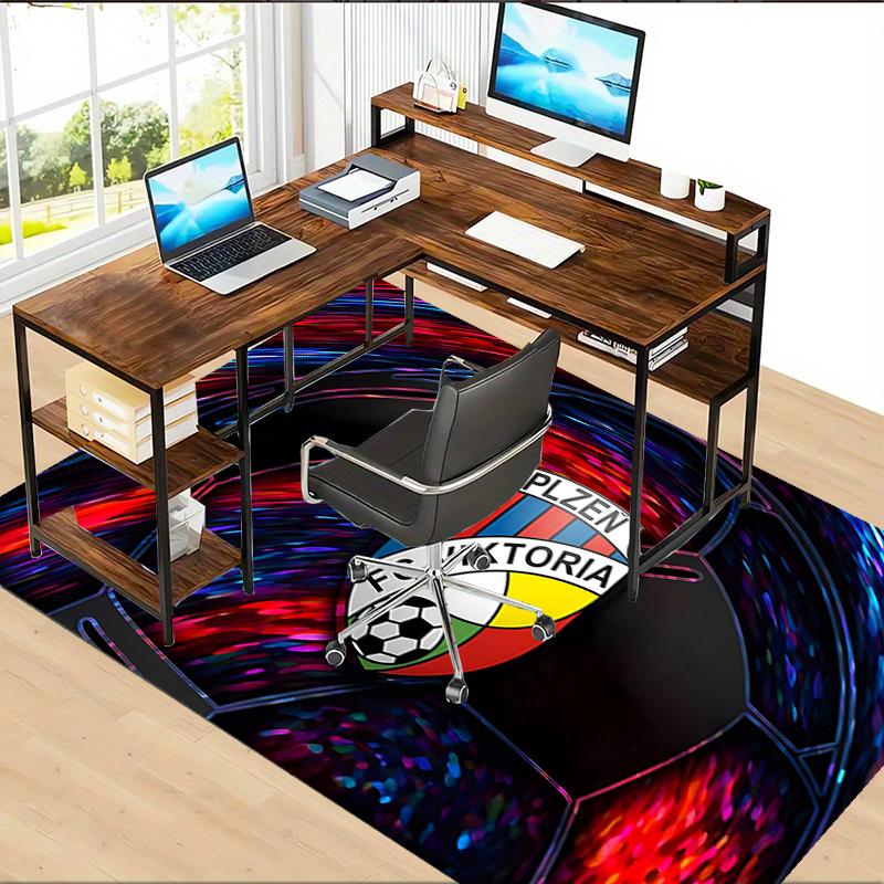 FC Viktoria Polyester Carpet, Soft Indoor Mat for Office Chair, Living Room, Computer Desk - Decorative Home Office Rug Design