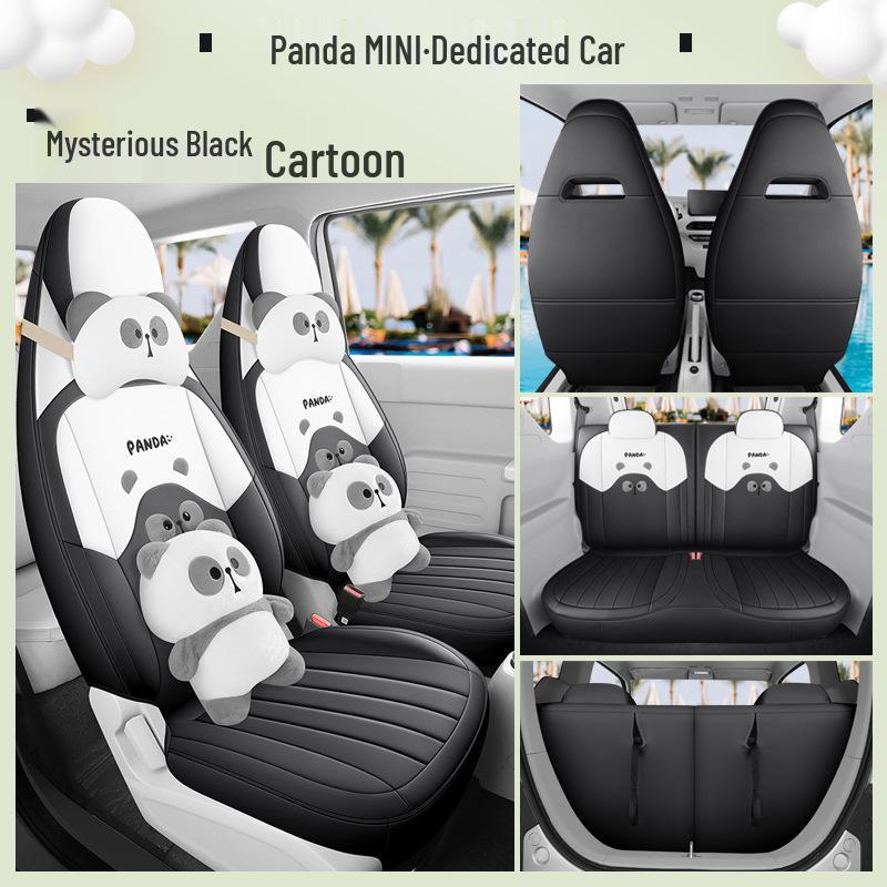 Cute 2023 Panda Mini Seat Cover for Women - All-Season, Full Coverage Car Cushion
