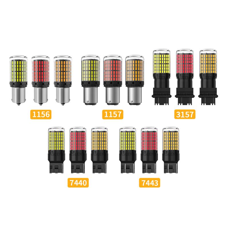 2PCS 1156 BA15S P21W BAU15S PY21W T20 7440 W21W 7443 W21/5W 3157 T25 1157 P21/5W BAY15D LED Bulbs Car tail Turn Signal Lights
