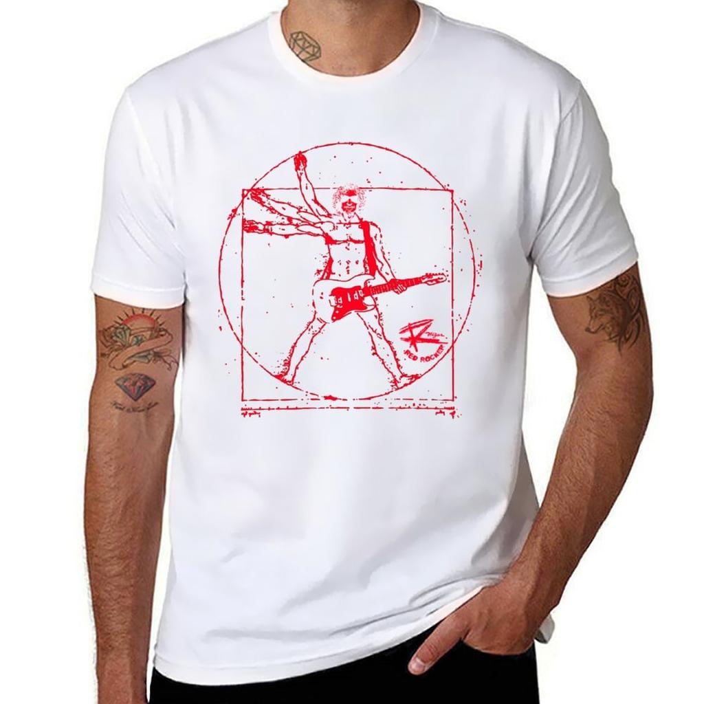 Hagar Red Tshirt Casual Loose Fit Summer Tee Shirt